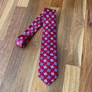 Contissima Mens Red Printed Tie OS